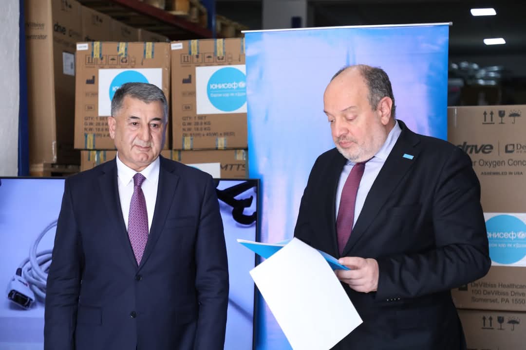 UNICEF has donated over 500 units of medical equipment to the Ministry of Health of Tajikistan