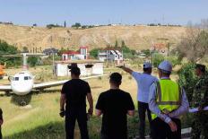 A clean-up day for rescuers was held at a training center under construction in Karatag