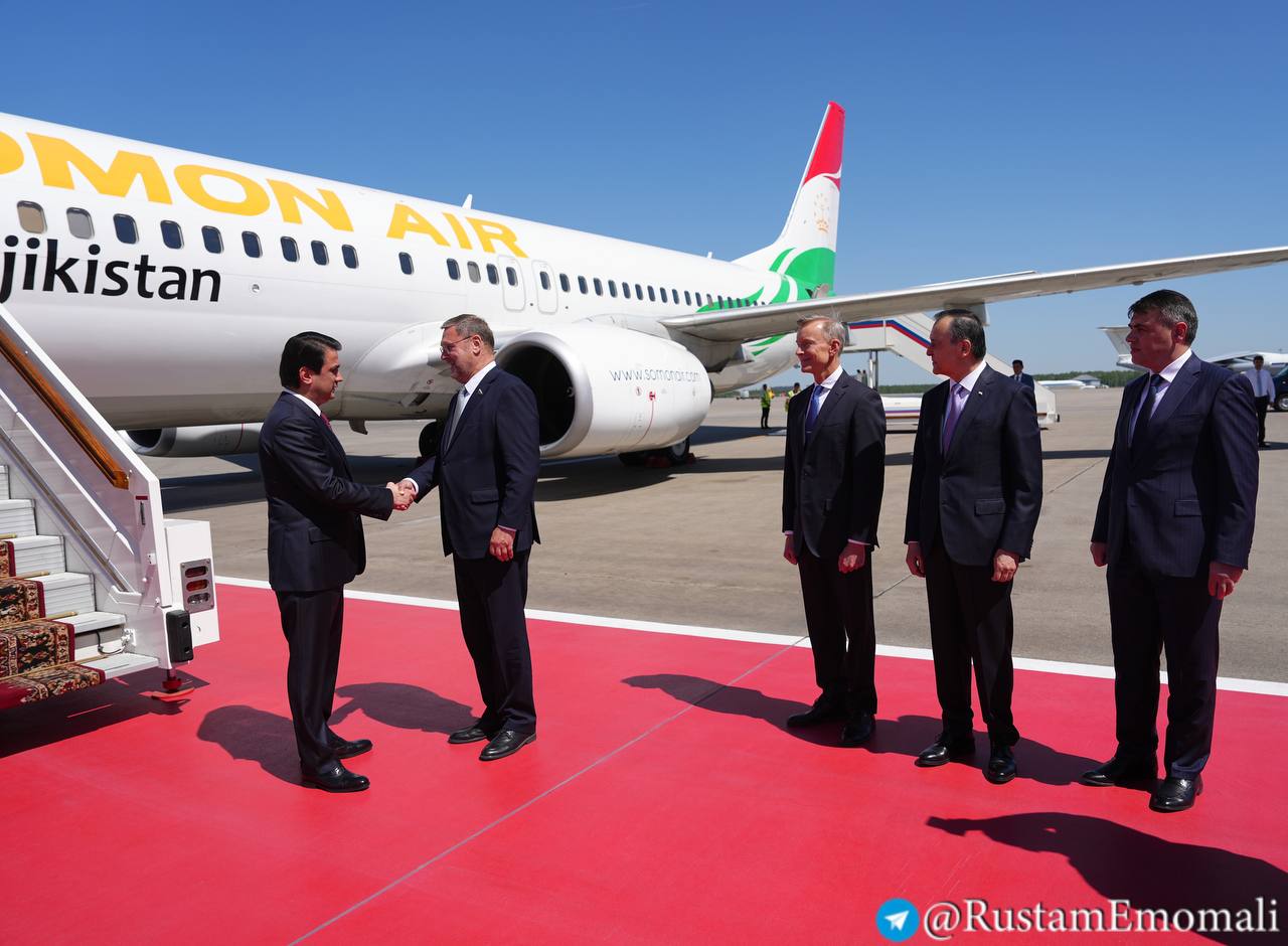 Rustami Emomali arrived in Moscow on an official visit