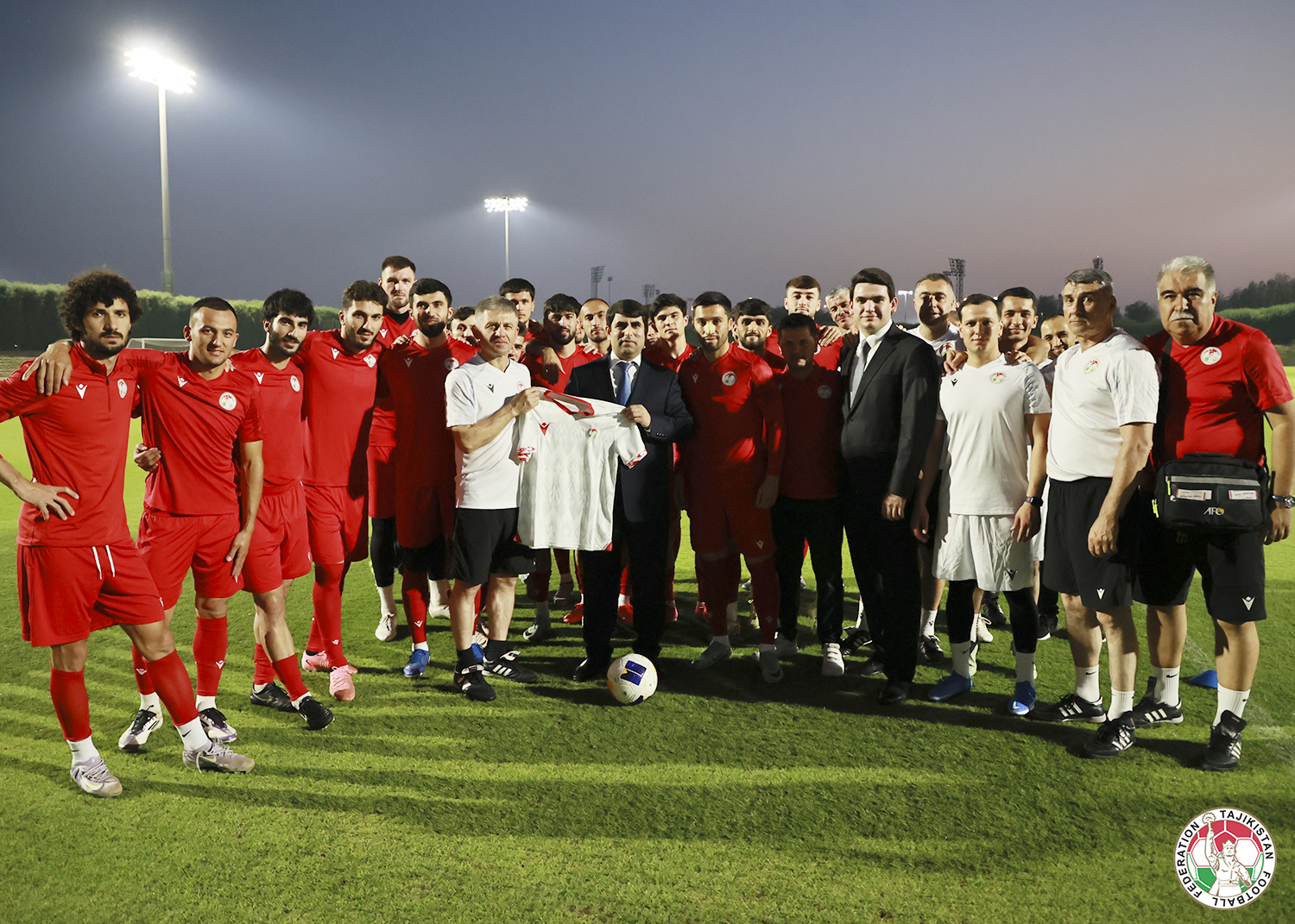 Tajikistan Ambassador to Qatar Attends Tajikistan National Team Training in Doha