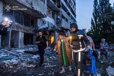 Russian military strikes Kharkov with drones again. There are casualties, including children