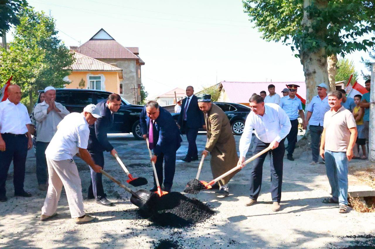 Construction in Spitamen district is accelerating for the anniversary of independence