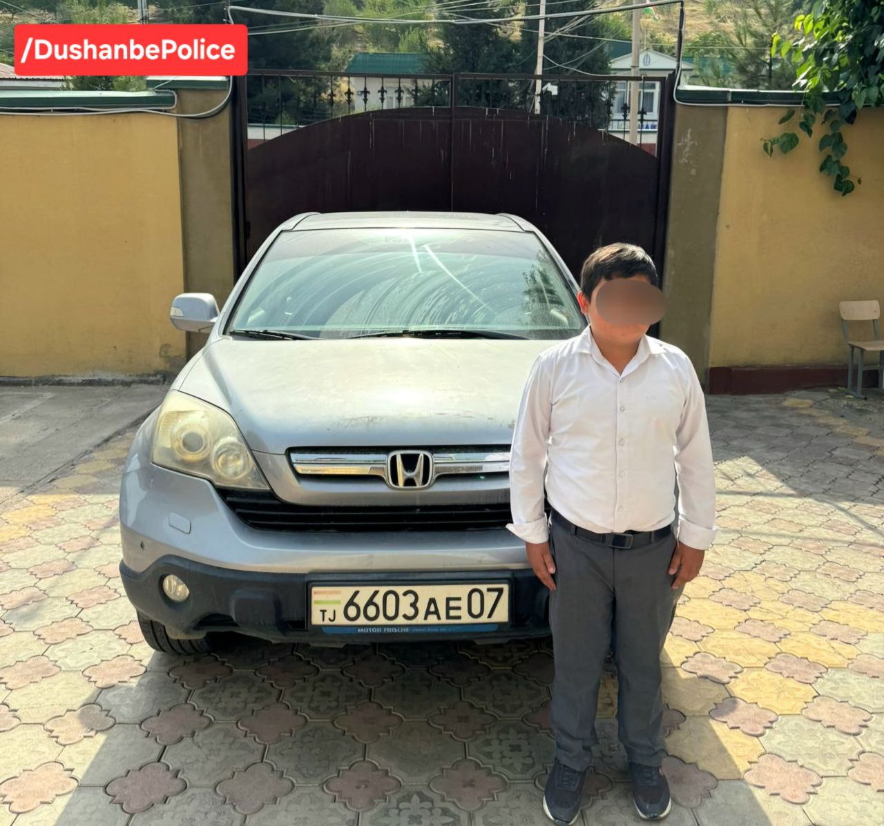 10-year-old boy detained for driving car in Dushanbe