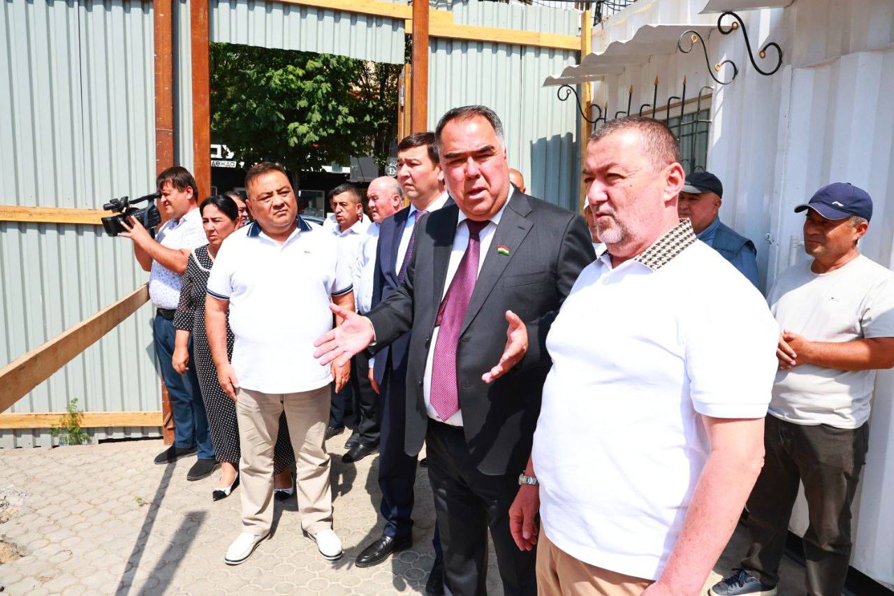 Akhmadzoda got acquainted with the progress of construction of anniversary facilities in Khujand