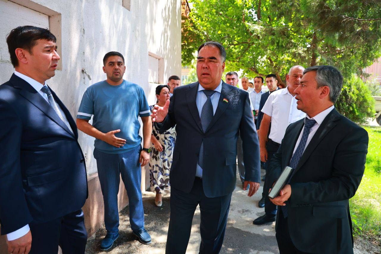 The head of the Sughd region got acquainted with the progress of construction of anniversary facilities in Khujand