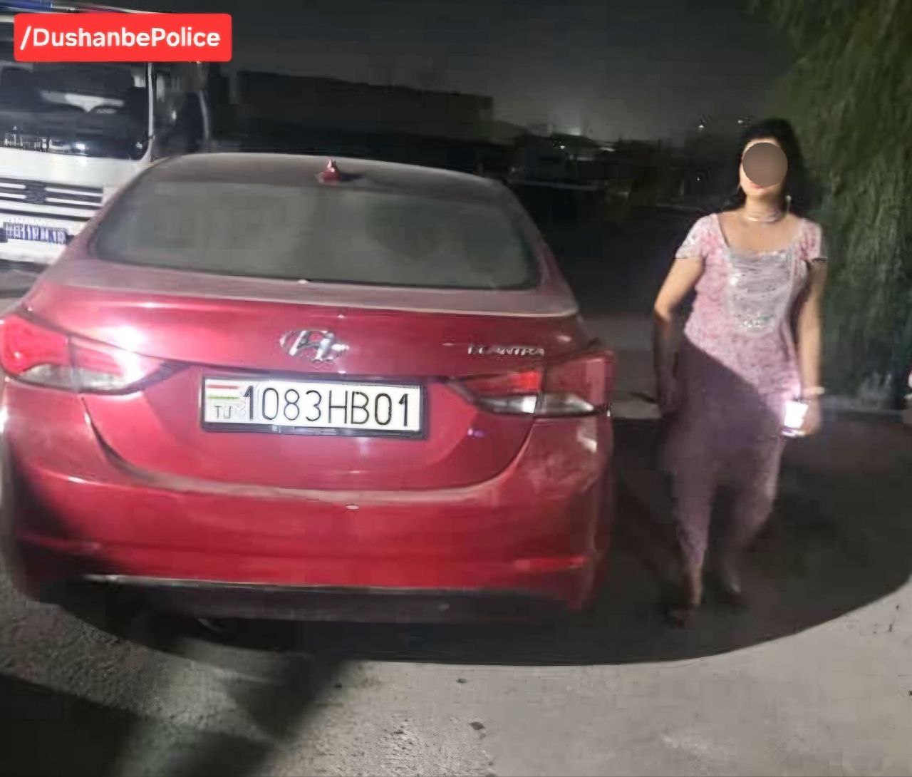 Intoxicated female driver detained in Dushanbe