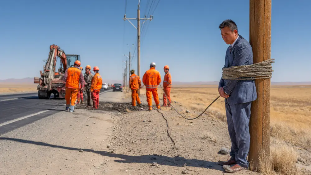 Head of Kyrgyzstan's State Committee for National Security orders contractor found and tied to pole