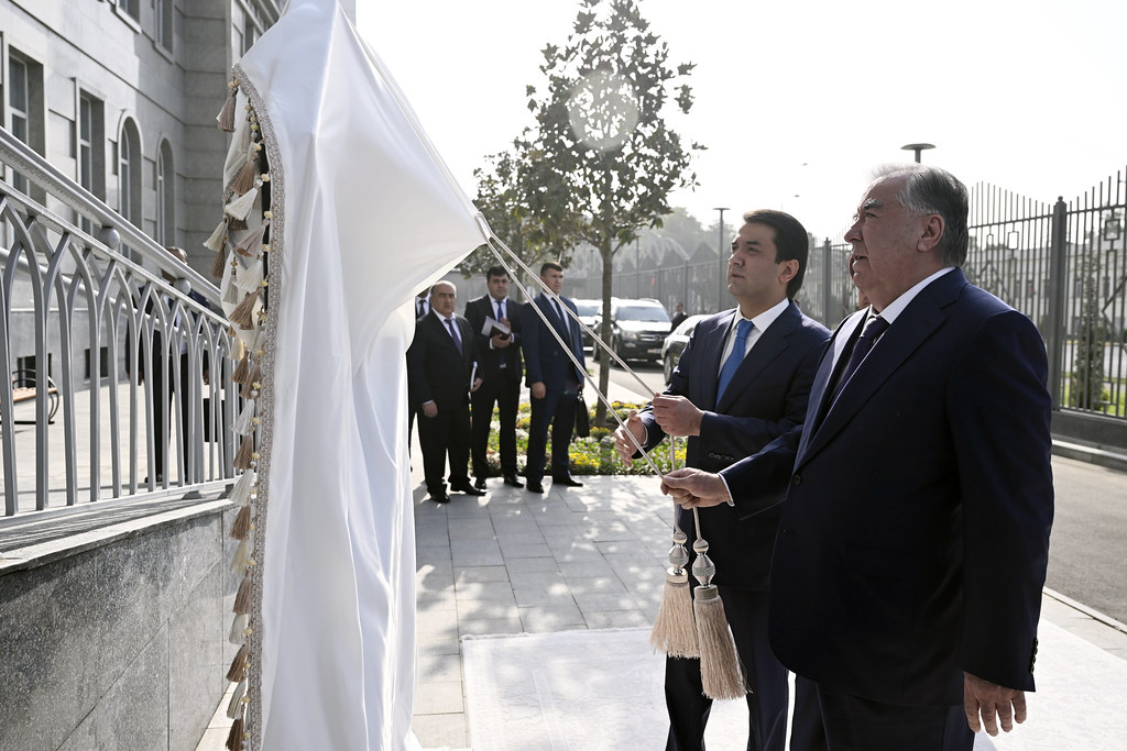 Emomali Rahmon attended the opening of the new building of the Ministry of Internal Affairs of Tajikistan in Dushanbe.