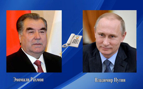 Emomali Rahmon held a telephone conversation with Vladimir Putin