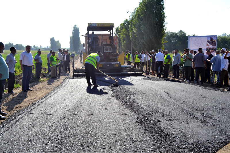 In the rural jamoat of Paldorak, Matcha district, more than 3 kilometers of roads have been paved