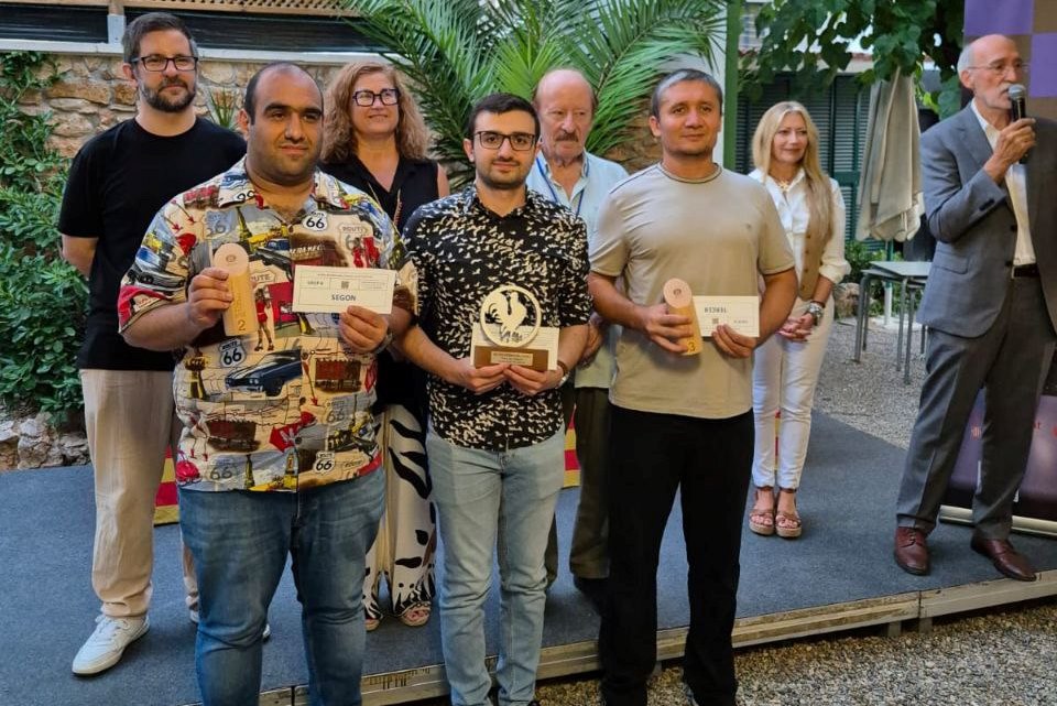 A chess player from Tajikistan won a prize at a tournament in Spain.