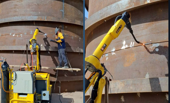 The Rogun Hydroelectric Power Plant has begun using a welding robot to speed up and make work safer.