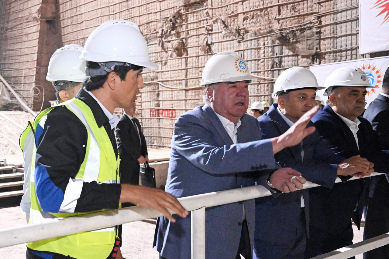 Emomali Rahmon inspected construction progress at key sites of the Rogun Hydroelectric Power Plant.