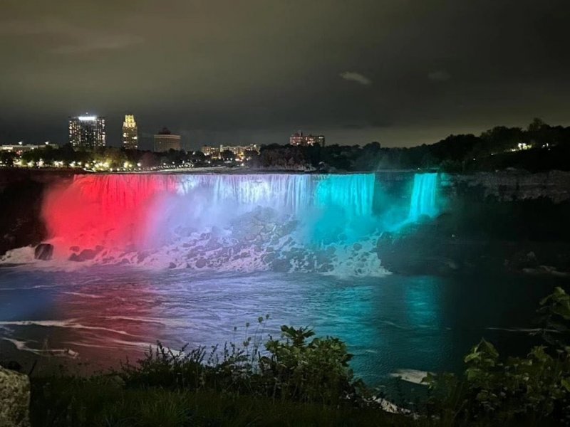 Niagara Falls will be illuminated in the colors of the Tajik flag in honor of Independence Day.