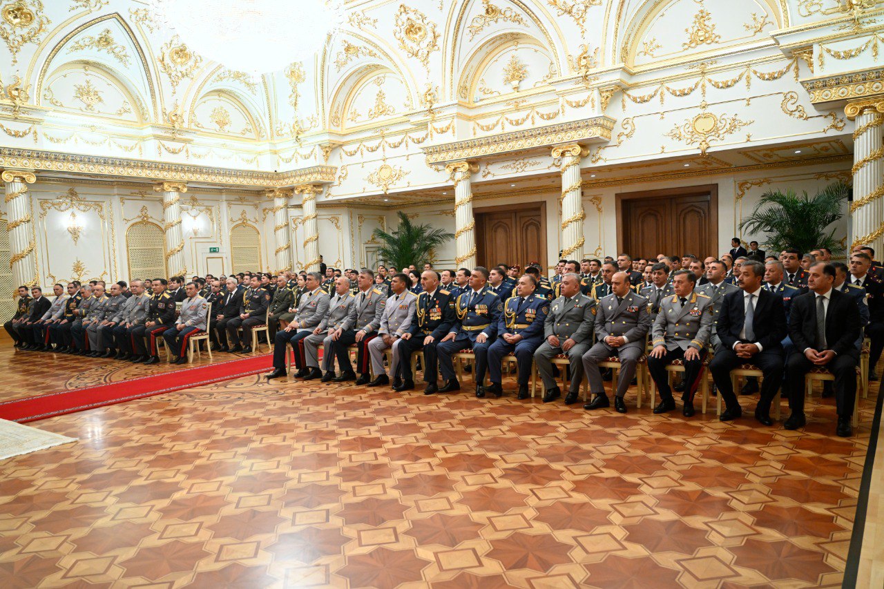 The President of Tajikistan awarded and conferred special ranks to military personnel and law enforcement officers