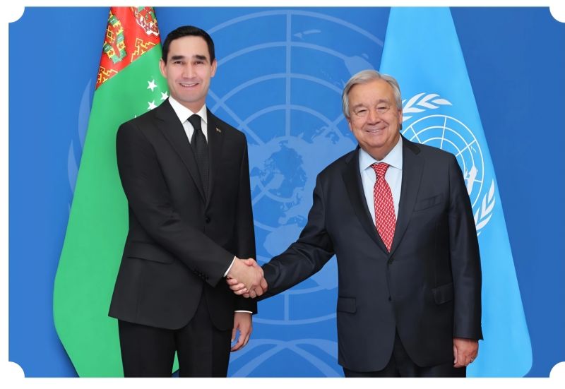 The UN Secretary-General met with the President of Turkmenistan Serdar Berdimuhamedov