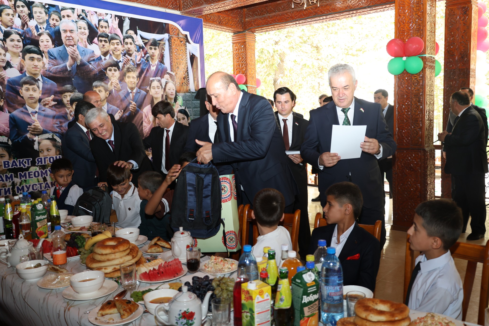 In the Rudaki district, more than 60 orphans received assistance on behalf of Emomali Rahmon.