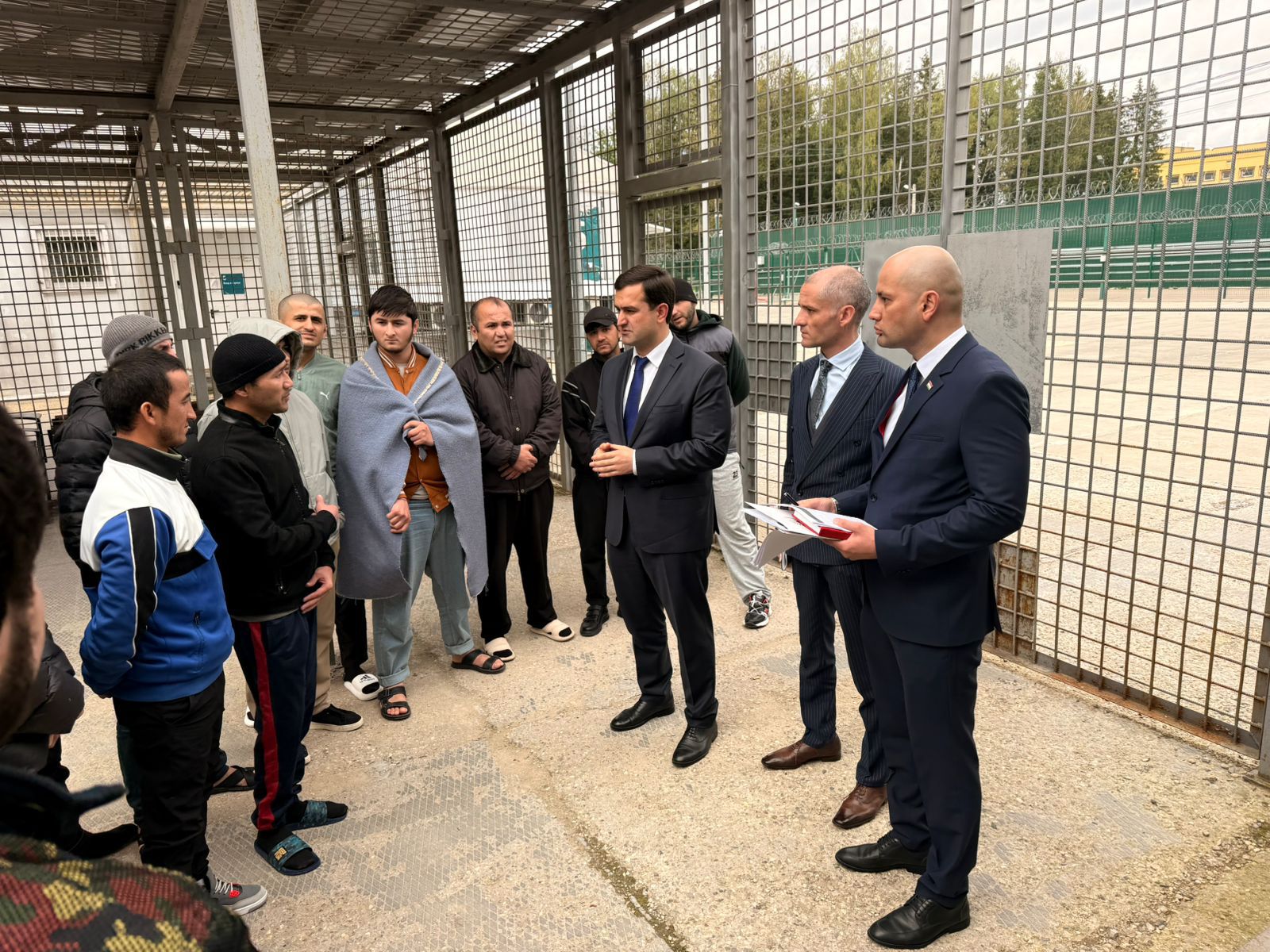 Tajik diplomats visited the Foreign Citizens Detention Center in Moscow.