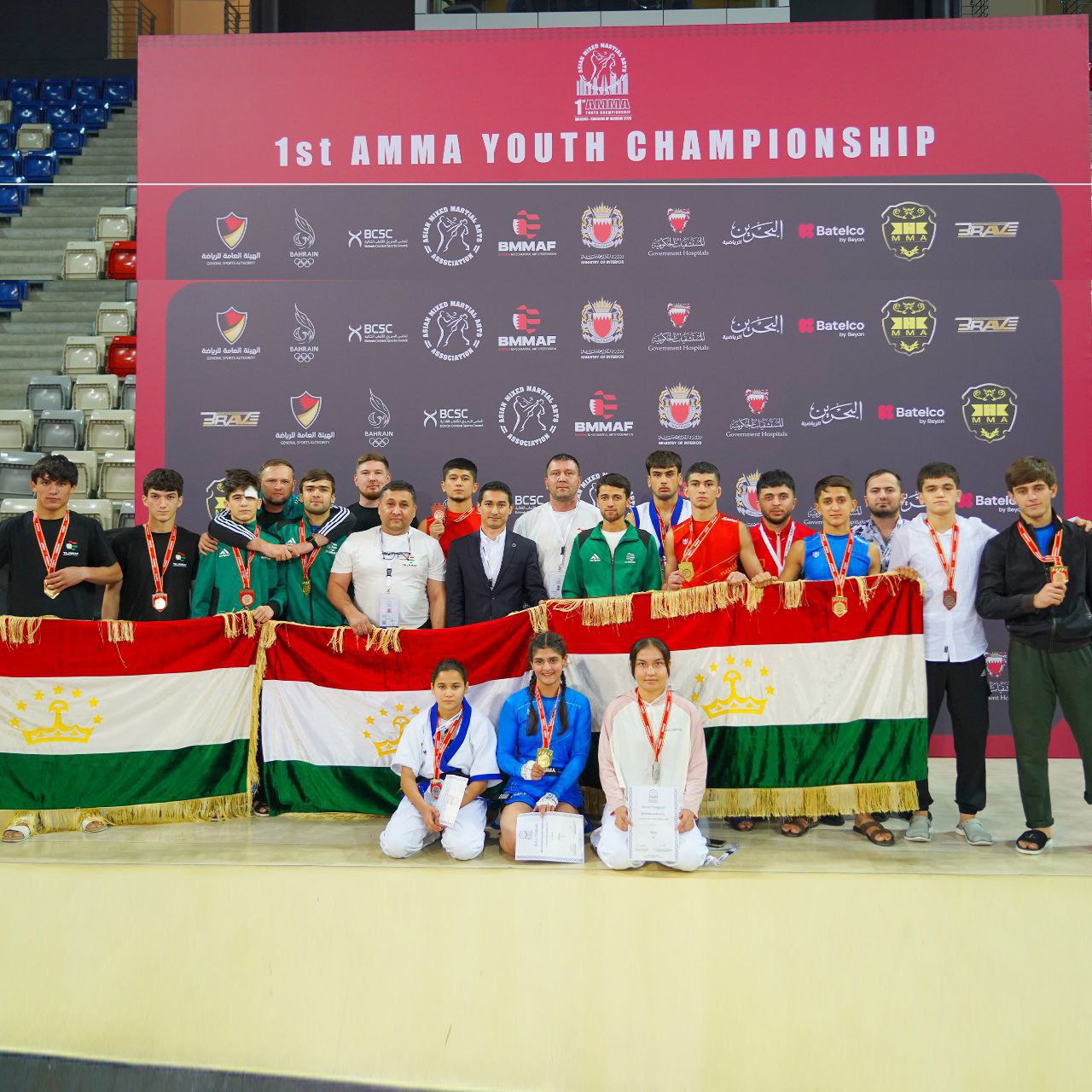 The Tajikistan youth MMA team won 13 medals and won the Asian Championship in Bahrain.