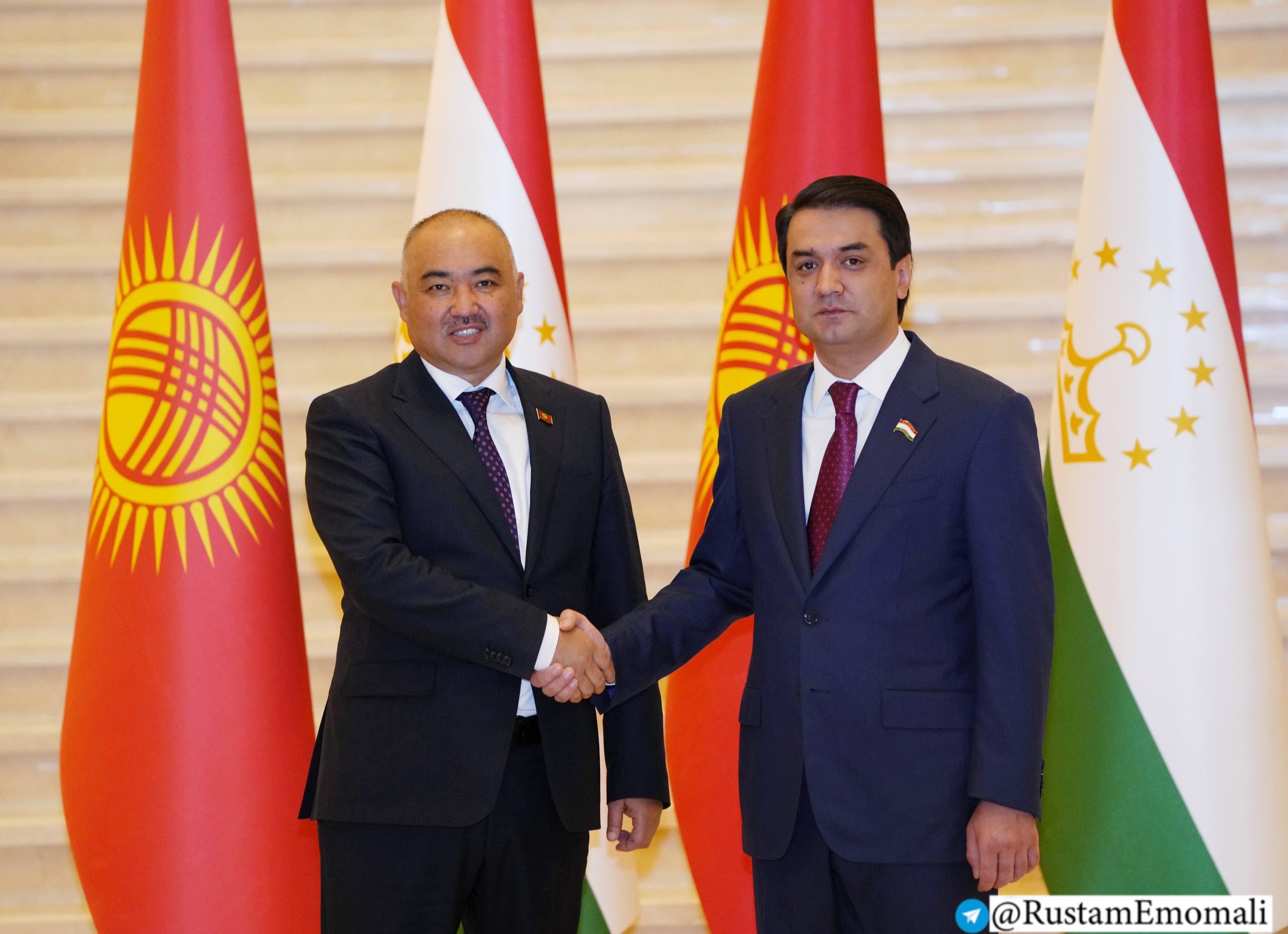 Rustam Emomali held talks with the Speaker of the Kyrgyz Parliament