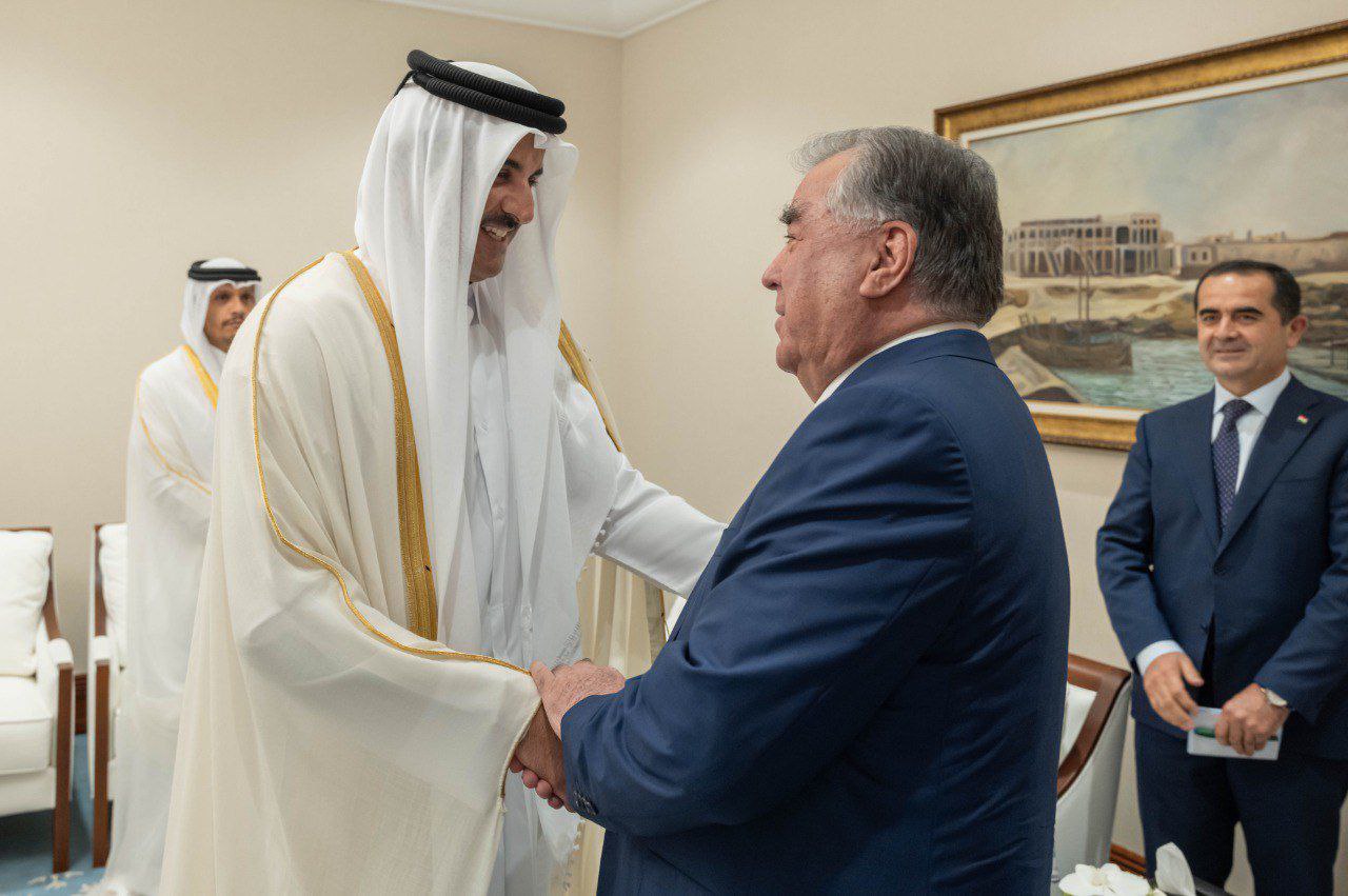 Emomali Rahmon discussed the development of cooperation and the regional situation with the Emir of Qatar.