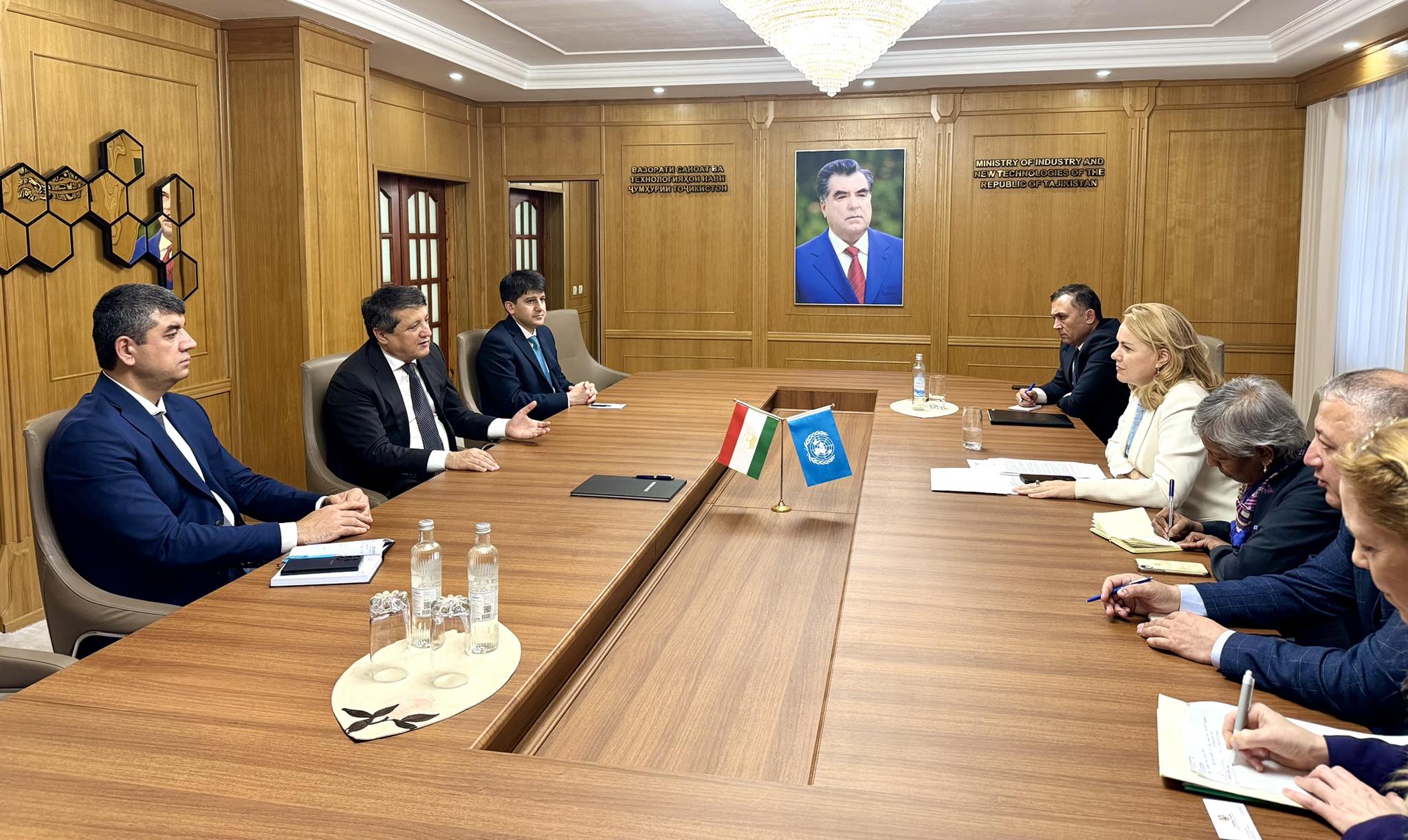 Tajikistan's Minister of Industry met with the UNECE Executive Secretary in Dushanbe