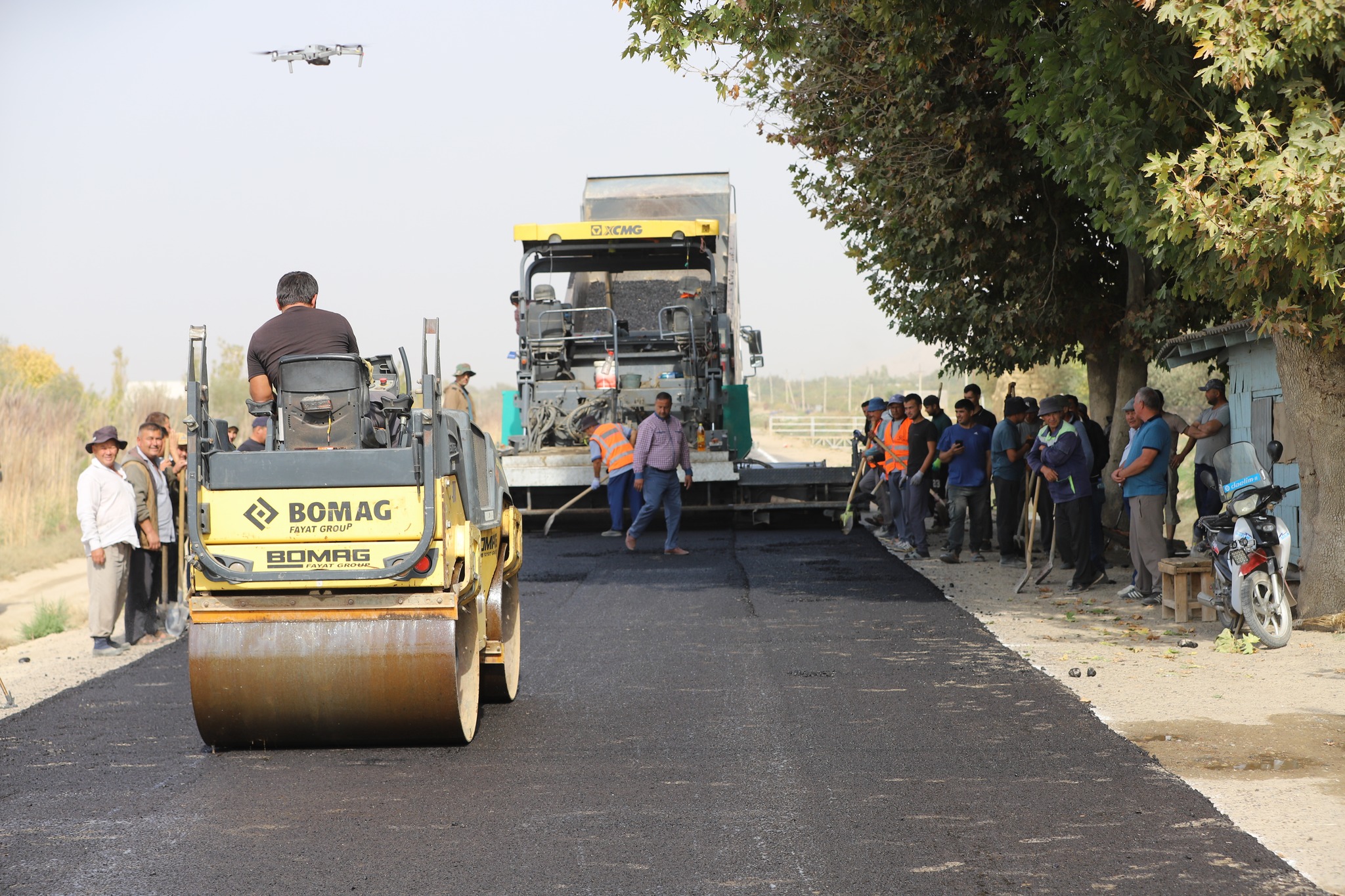 The head of the Khatlon region inspected the repair of a local road in the Nosiri Khusrav district.
