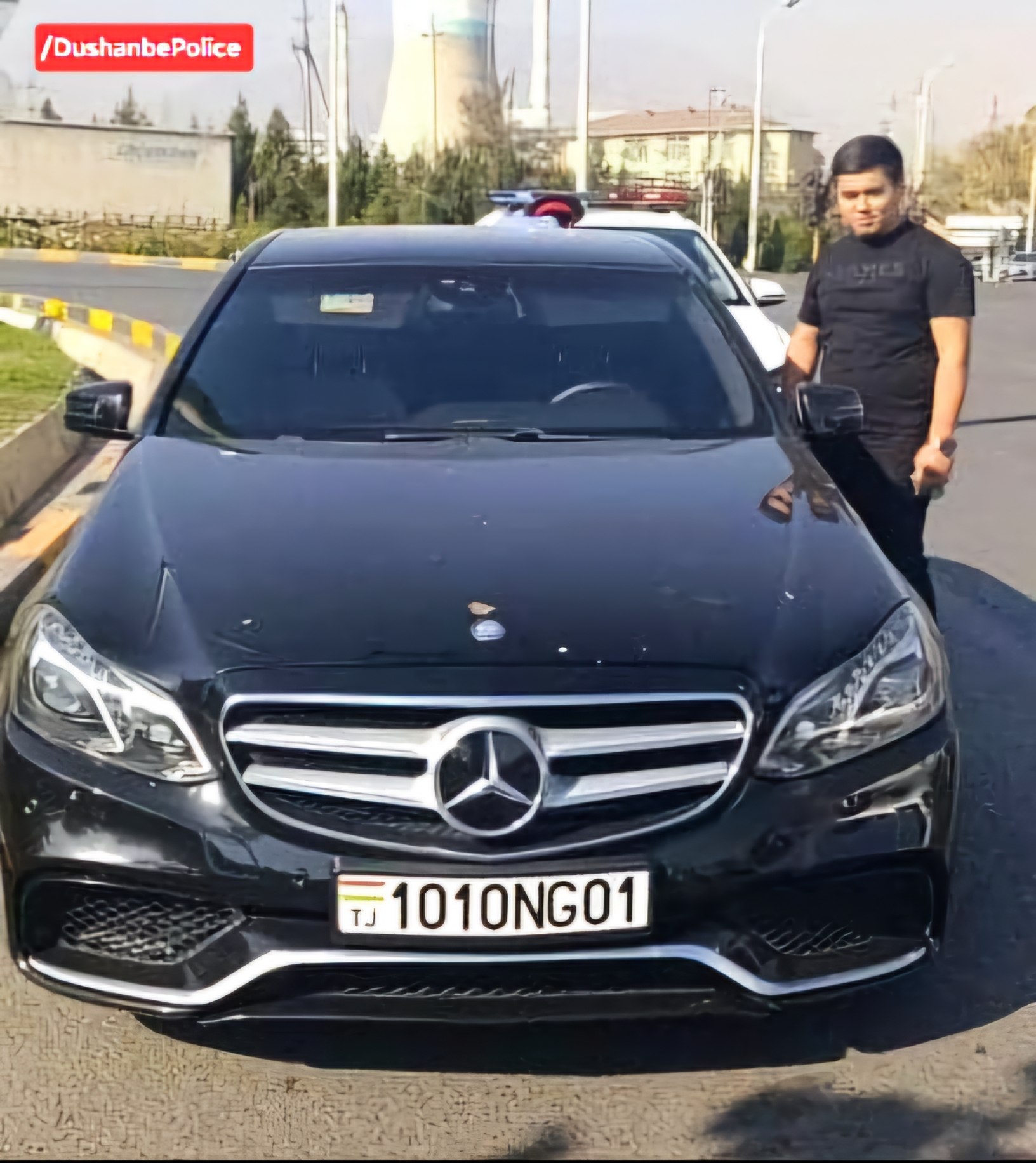 A driver was arrested in Dushanbe for throwing trash out of his car.