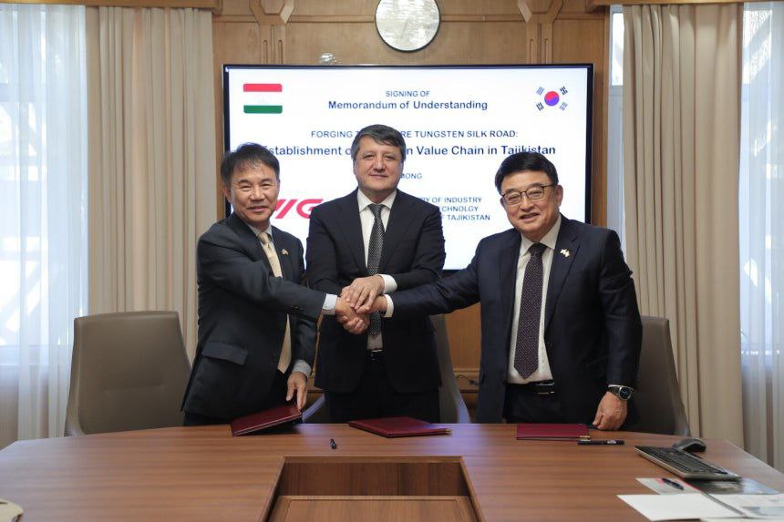 Tajikistan and South Korea are creating a joint tungsten supply chain.