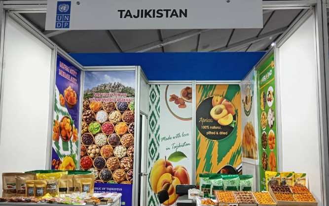 Tajik dried fruits are presented at an international exhibition in Turkey.