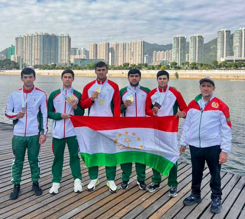 The Tajikistan team won nine medals at the Asian Rowing Championships in China.