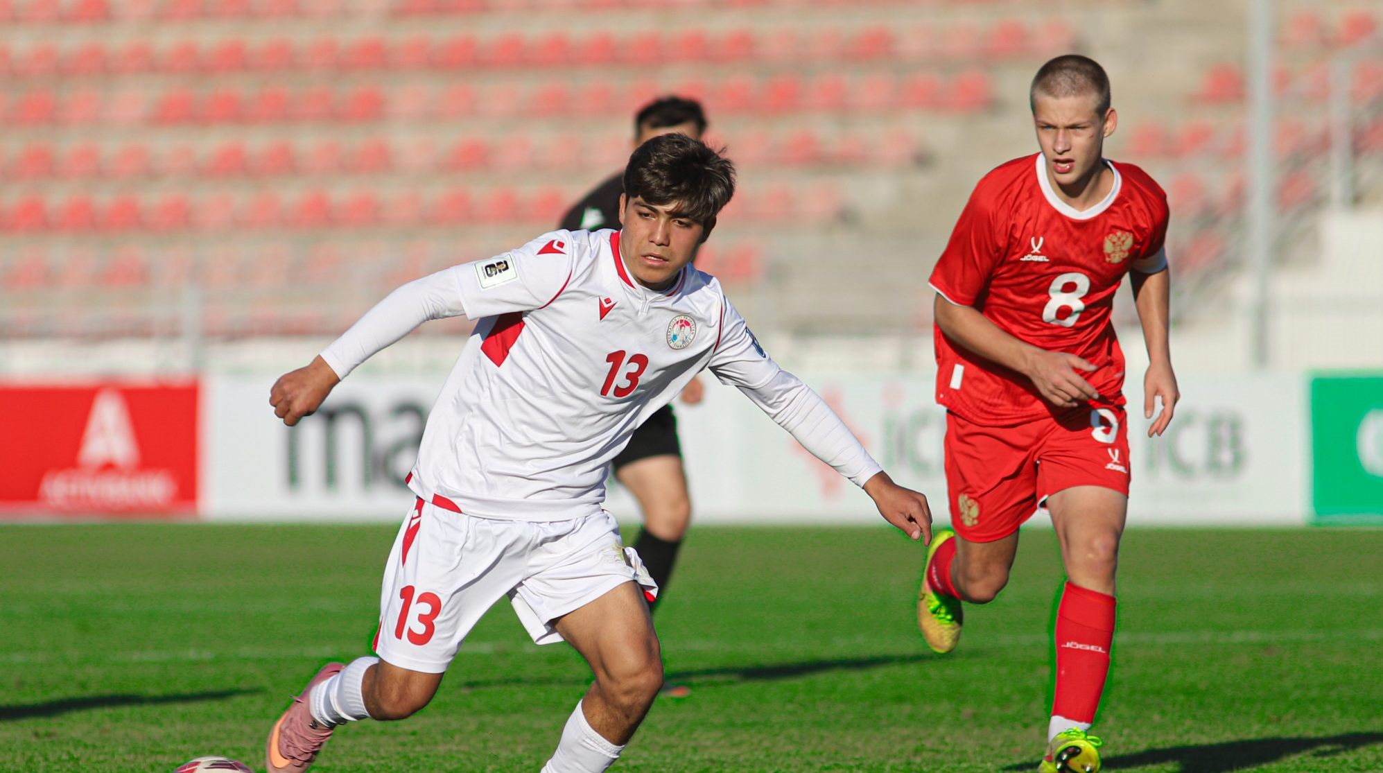The Tajikistan U-15 team played a friendly match against the Russian national team.