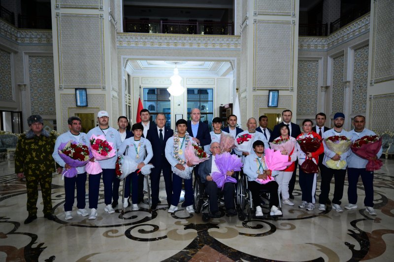 Tajik Paralympians returned from Dubai with four medals, including gold.