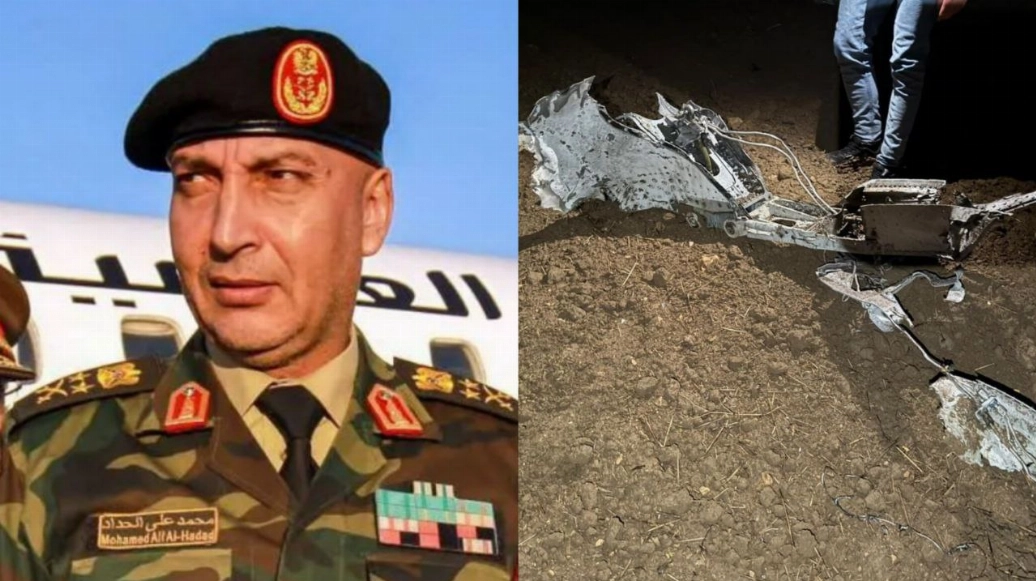 A plane carrying Libyan Chief of Staff Mohammed al-Haddad crashed in Turkey, killing all on board.