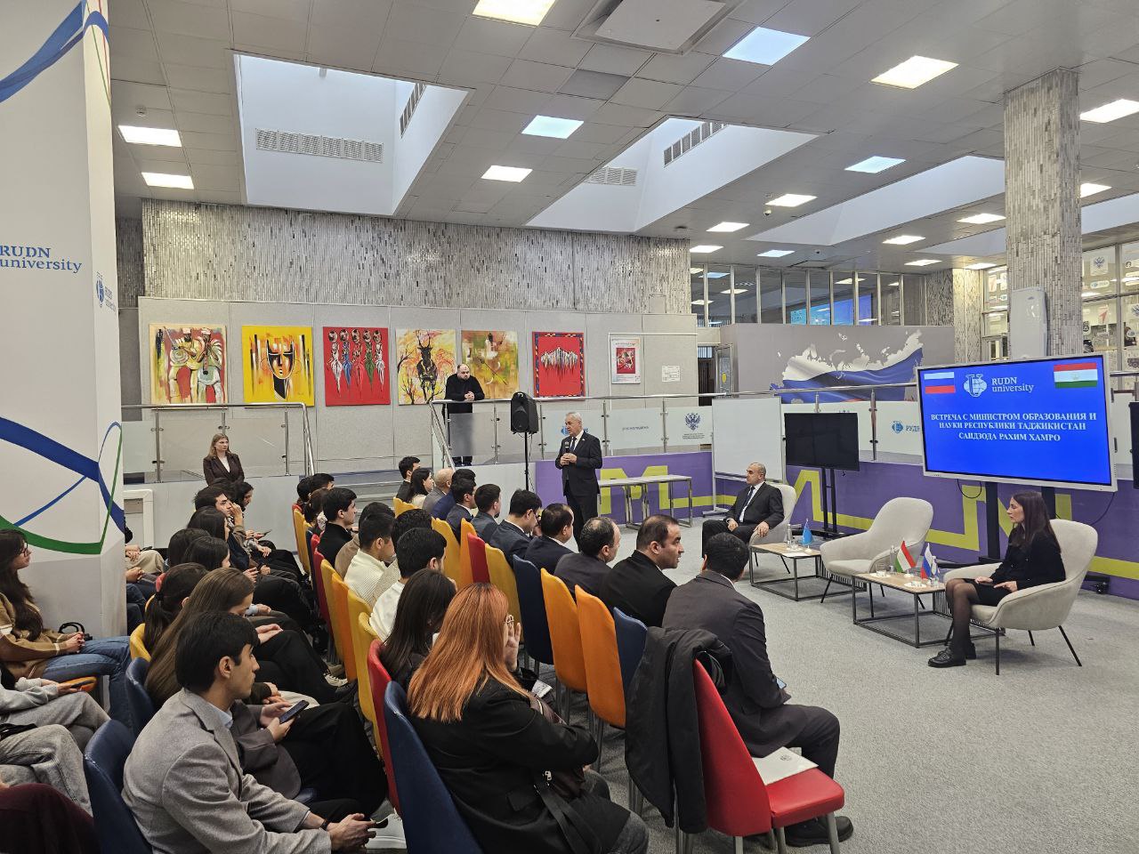 The Minister of Education of Tajikistan met with Tajik students studying in Russia.