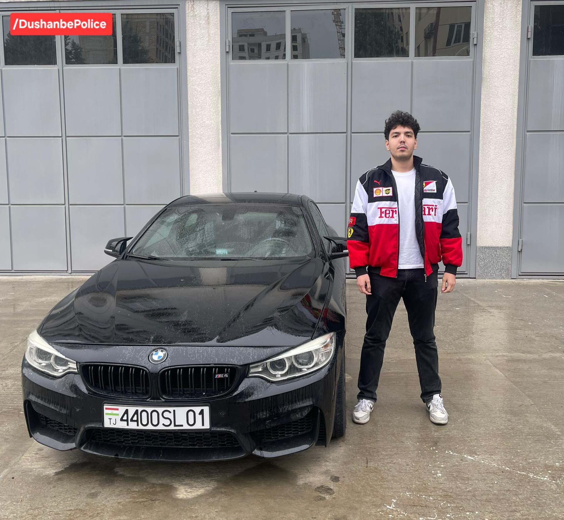 A BMW driver was detained in Dushanbe for making loud noise at night.