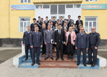 Students in the city of Isfara were ceremoniously presented with passports