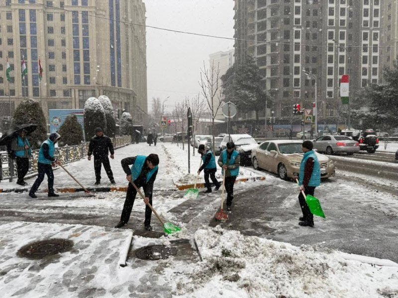 A snow removal campaign involving volunteers took place in Dushanbe.