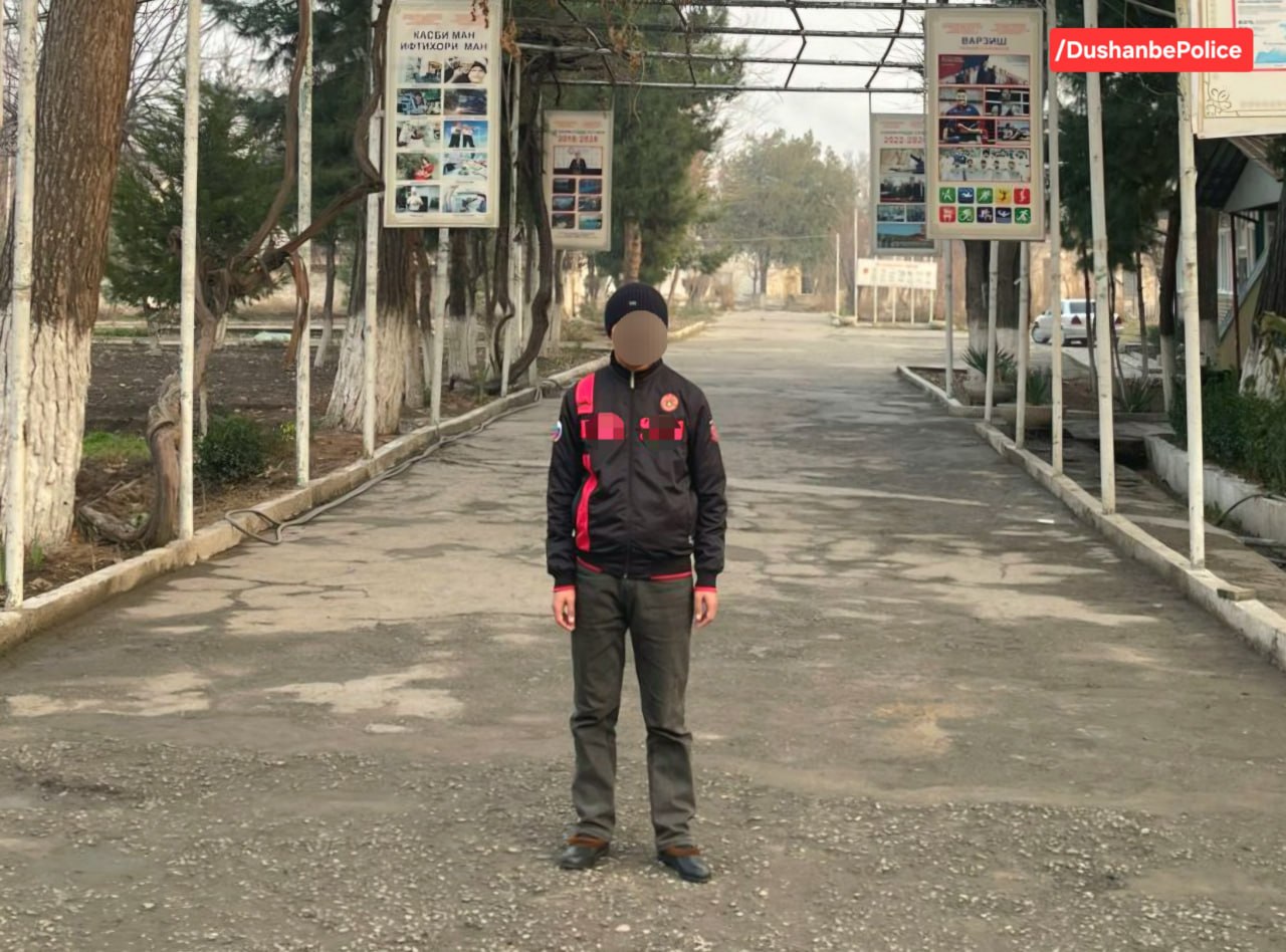 A teenager suspected of theft and vagrancy was taken from his parents in Dushanbe.