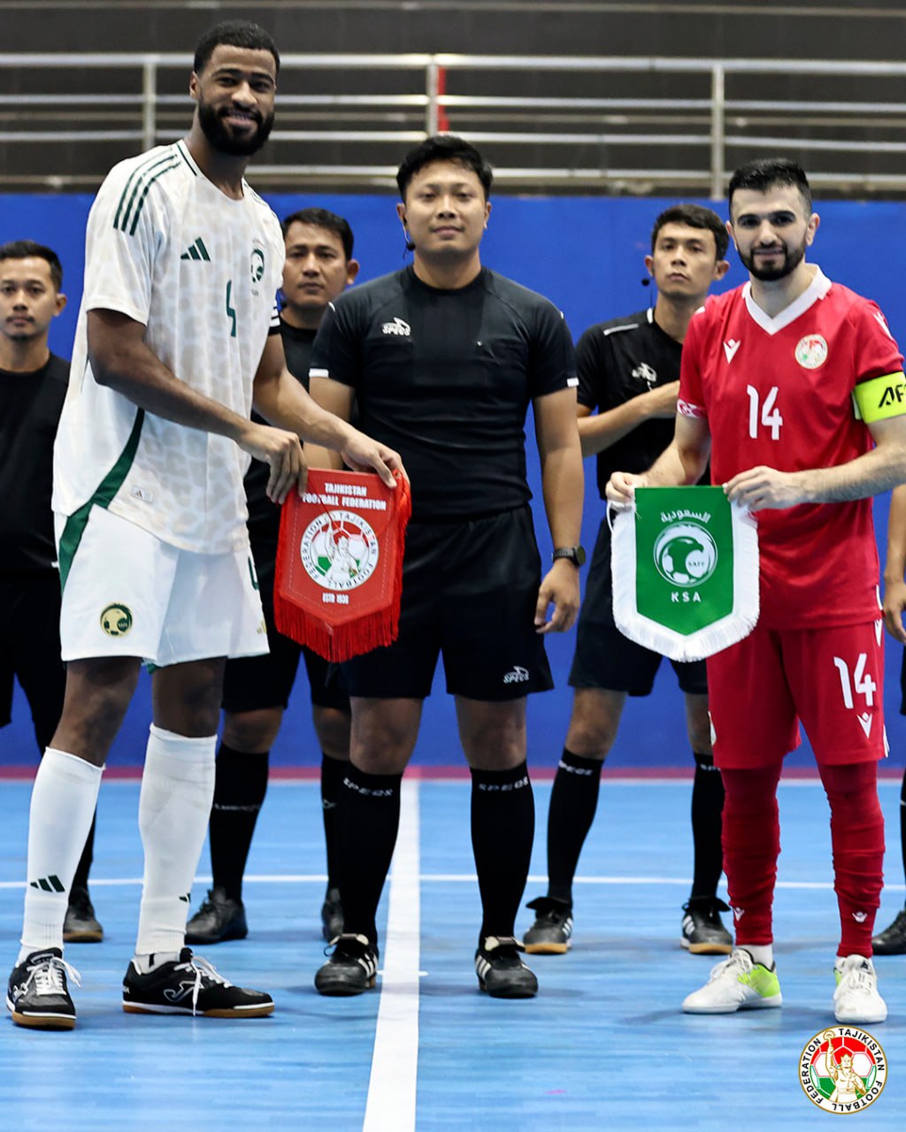 Tajikistan's futsal team drew with Saudi Arabia in Jakarta.