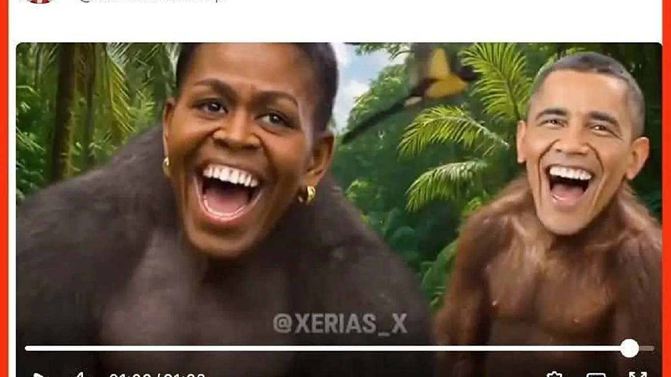 Trump's video featuring the Obamas has sparked criticism and accusations of racism.