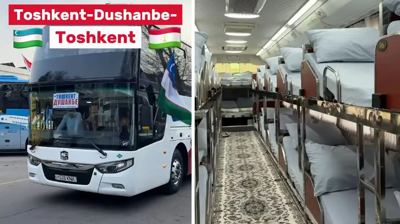 A new international bus service with sleeping berths has been launched between Dushanbe and Tashkent.