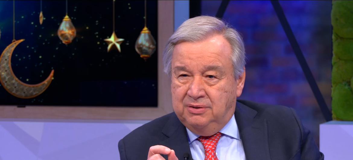 The UN Secretary-General called for unity on the eve of the beginning of the month of Ramadan.