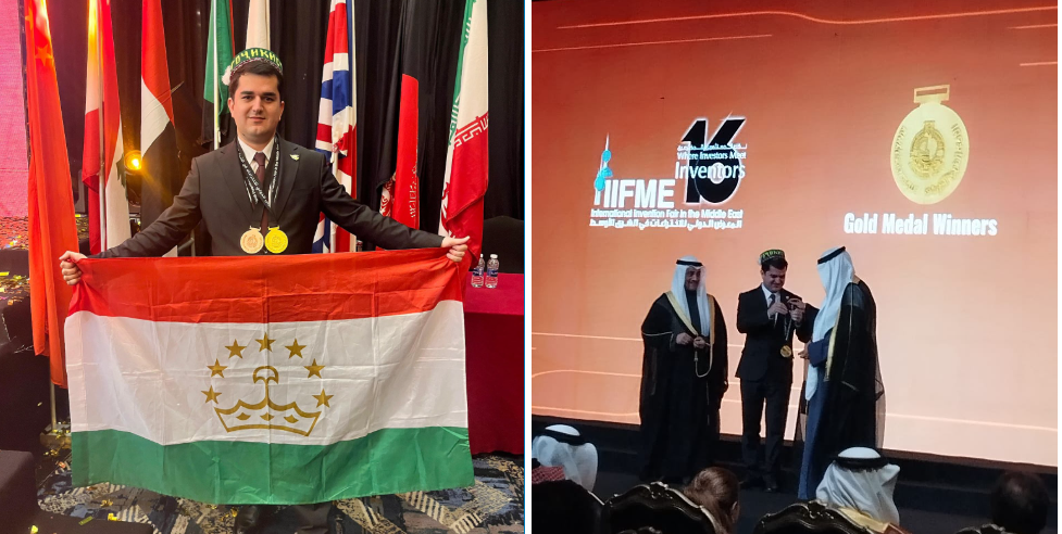 A Tajik doctor won gold and bronze at an invention exhibition in Kuwait.