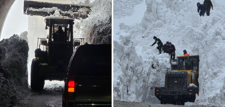 A large avalanche has occurred again at the 49th kilometer of the Dushanbe-Chanak highway, and traffic is restricted.