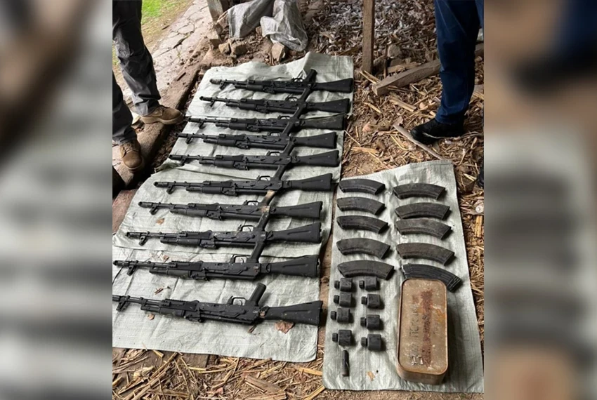 An arsenal of weapons prepared for a coup d'état has been seized in Kyrgyzstan.