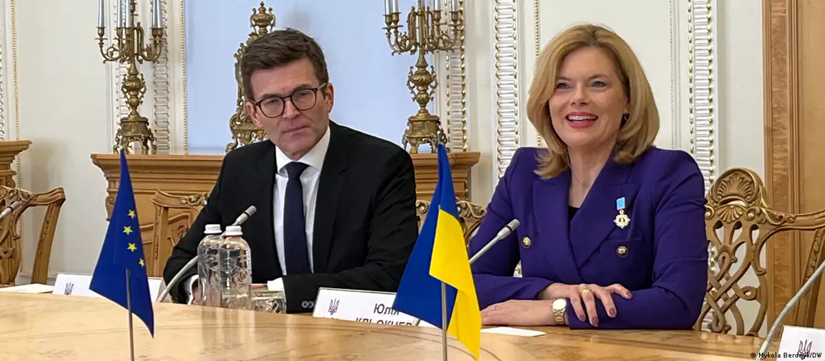 Bundestag President Julia Klöckner reaffirmed Germany's support for Ukraine in Kyiv.