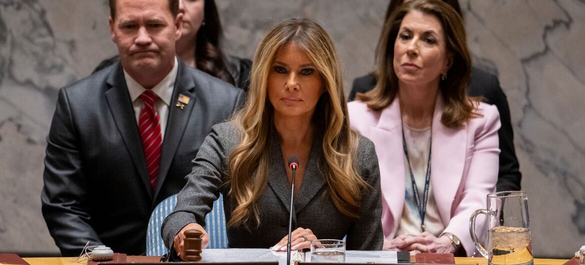 Melania Trump chaired a UN Security Council meeting for the first time in history.
