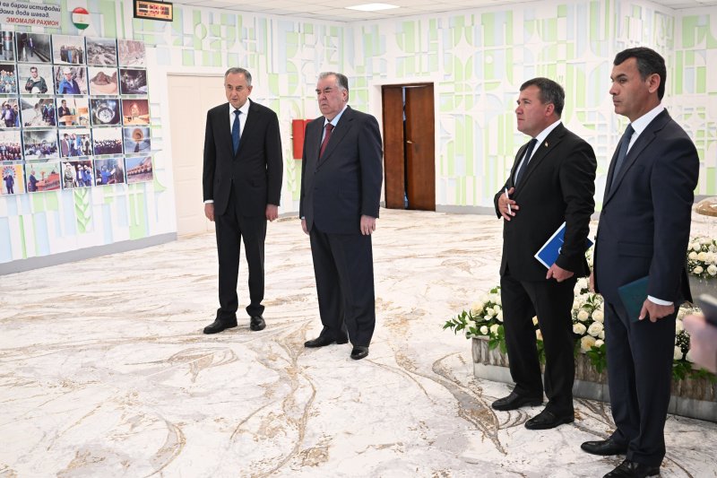 Emomali Rahmon remotely opened eight facilities in the city of Nurek.