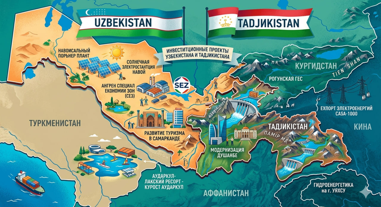 Octobank: Joint investment projects between Uzbekistan and Tajikistan are shaping a new financial and economic agenda for the region.